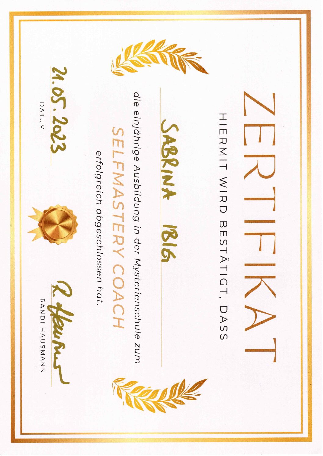 Zertifikat Coaching